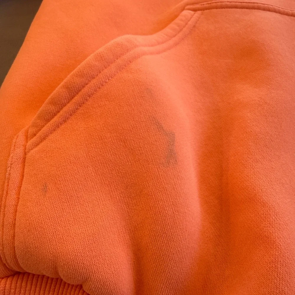 Comfrt Zip‎ Up Hoodie Unisex Medium Orange Streetwear Utility Fleece Jacket